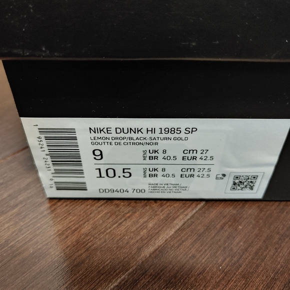 Nike Dunk High 1985 Black Acid Wash - Picture 9 of 9